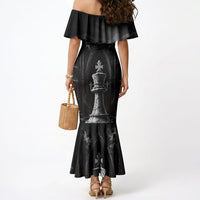 King Chess Piece Mermaid Dress Dark Gothic Fantasy Board Game Art