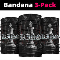 King Chess Piece Neck Gaiter Dark Gothic Fantasy Board Game Art
