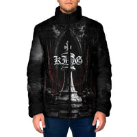 King Chess Piece Padded Jacket Dark Gothic Fantasy Board Game Art