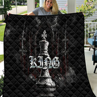 King Chess Piece Quilt Dark Gothic Fantasy Board Game Art
