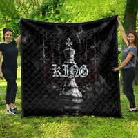 King Chess Piece Quilt Dark Gothic Fantasy Board Game Art
