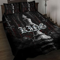 King Chess Piece Quilt Bed Set Dark Gothic Fantasy Board Game Art