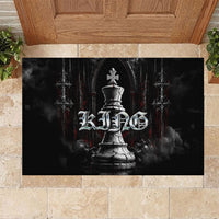 King Chess Piece Rubber Doormat Dark Gothic Fantasy Board Game Art