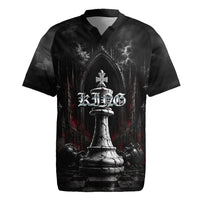 King Chess Piece Rugby Jersey Dark Gothic Fantasy Board Game Art