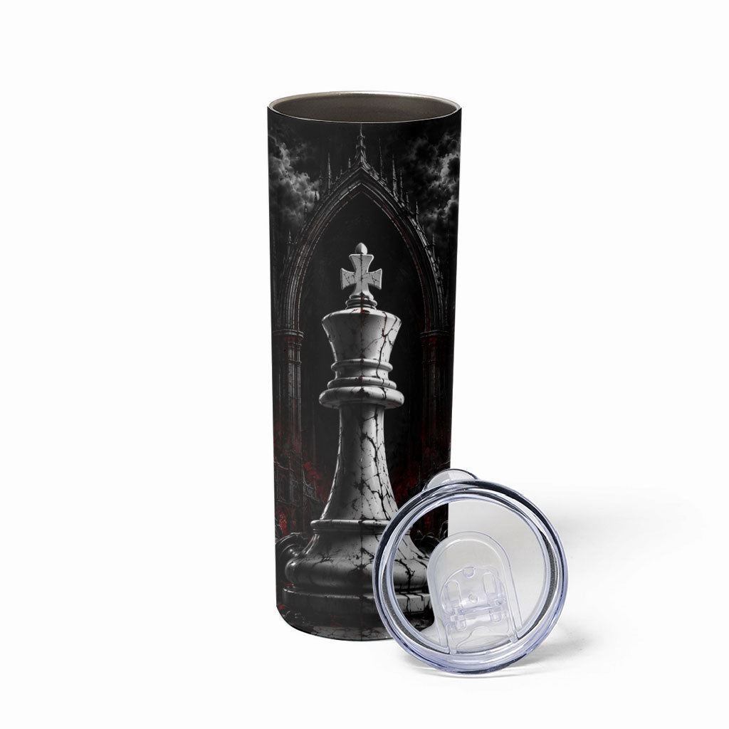 King Chess Piece Skinny Tumbler Dark Gothic Fantasy Board Game Art