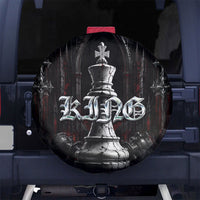 King Chess Piece Spare Tire Cover Dark Gothic Fantasy Board Game Art