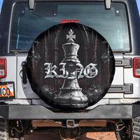 King Chess Piece Spare Tire Cover Dark Gothic Fantasy Board Game Art