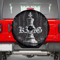 King Chess Piece Spare Tire Cover Dark Gothic Fantasy Board Game Art