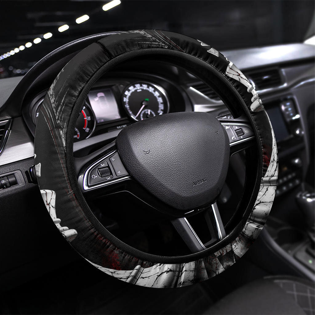 King Chess Piece Steering Wheel Cover Dark Gothic Fantasy Board Game Art