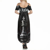 King Chess Piece Summer Maxi Dress Dark Gothic Fantasy Board Game Art