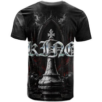 King Chess Piece T Shirt Dark Gothic Fantasy Board Game Art