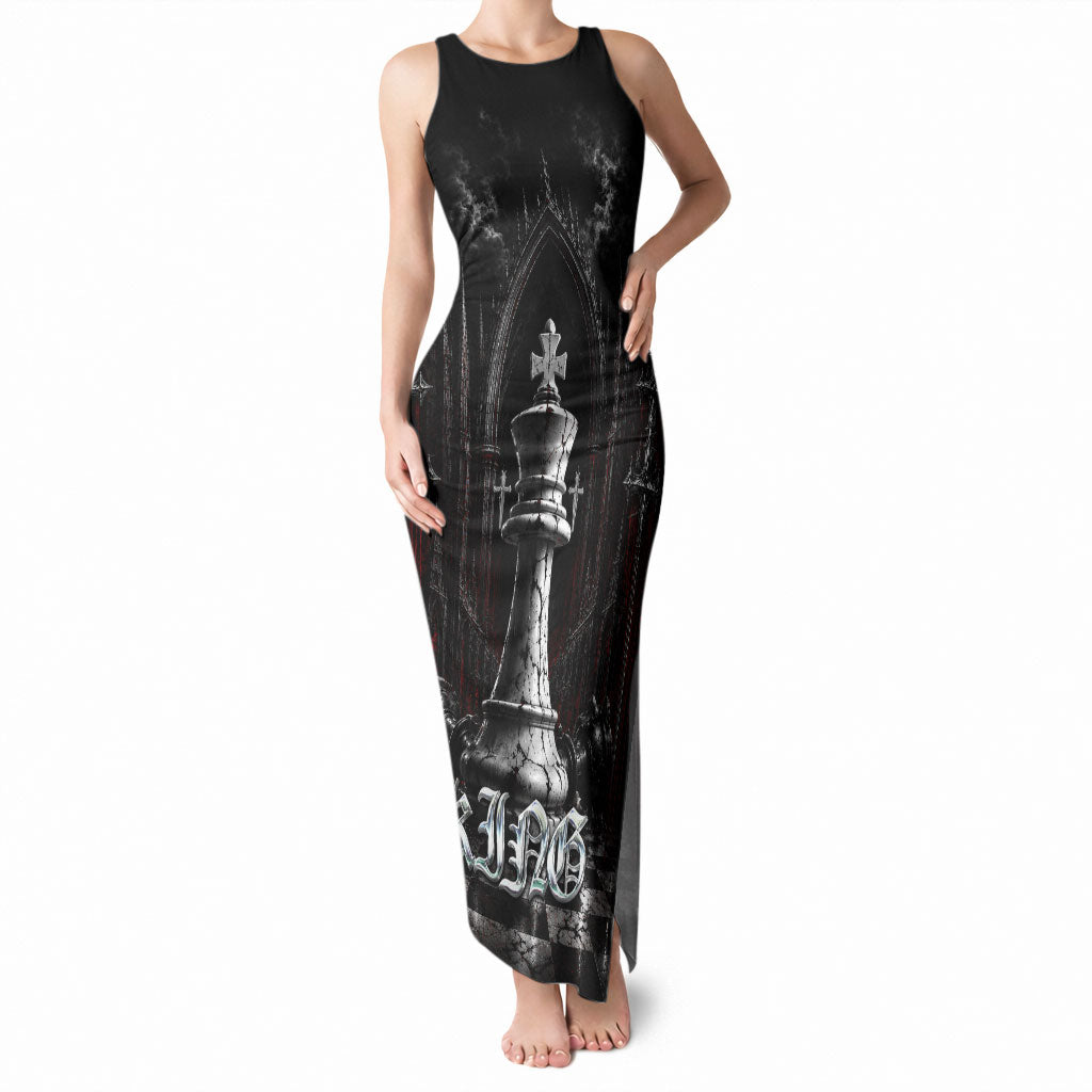 King Chess Piece Tank Maxi Dress Dark Gothic Fantasy Board Game Art