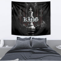 King Chess Piece Tapestry Dark Gothic Fantasy Board Game Art