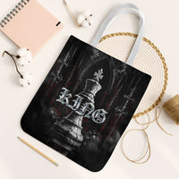 King Chess Piece Tote Bag Dark Gothic Fantasy Board Game Art