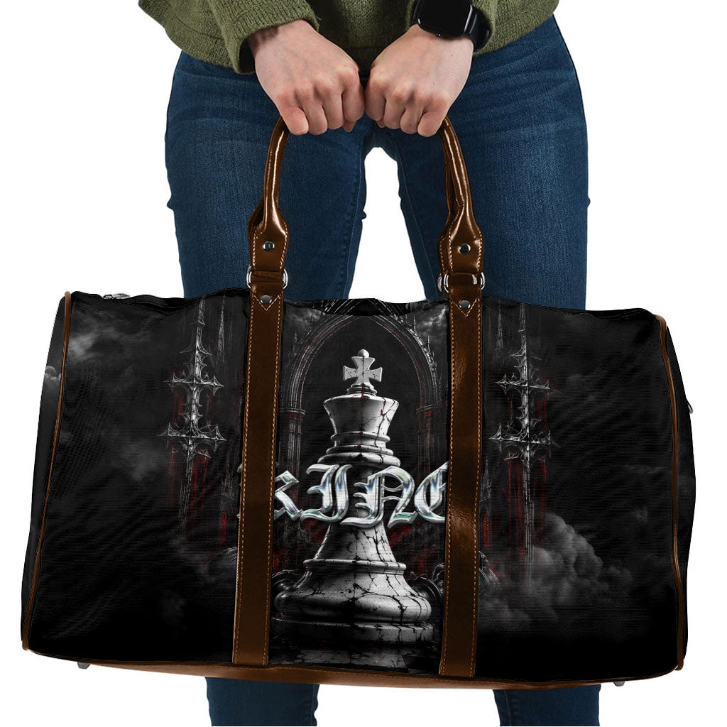 King Chess Piece Travel Bag Dark Gothic Fantasy Board Game Art