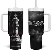 King Chess Piece Tumbler With Handle Dark Gothic Fantasy Board Game Art