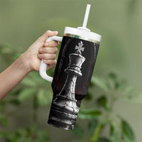 King Chess Piece Tumbler With Handle Dark Gothic Fantasy Board Game Art