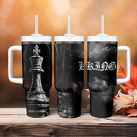 King Chess Piece Tumbler With Handle Dark Gothic Fantasy Board Game Art