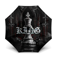 King Chess Piece Umbrella Dark Gothic Fantasy Board Game Art
