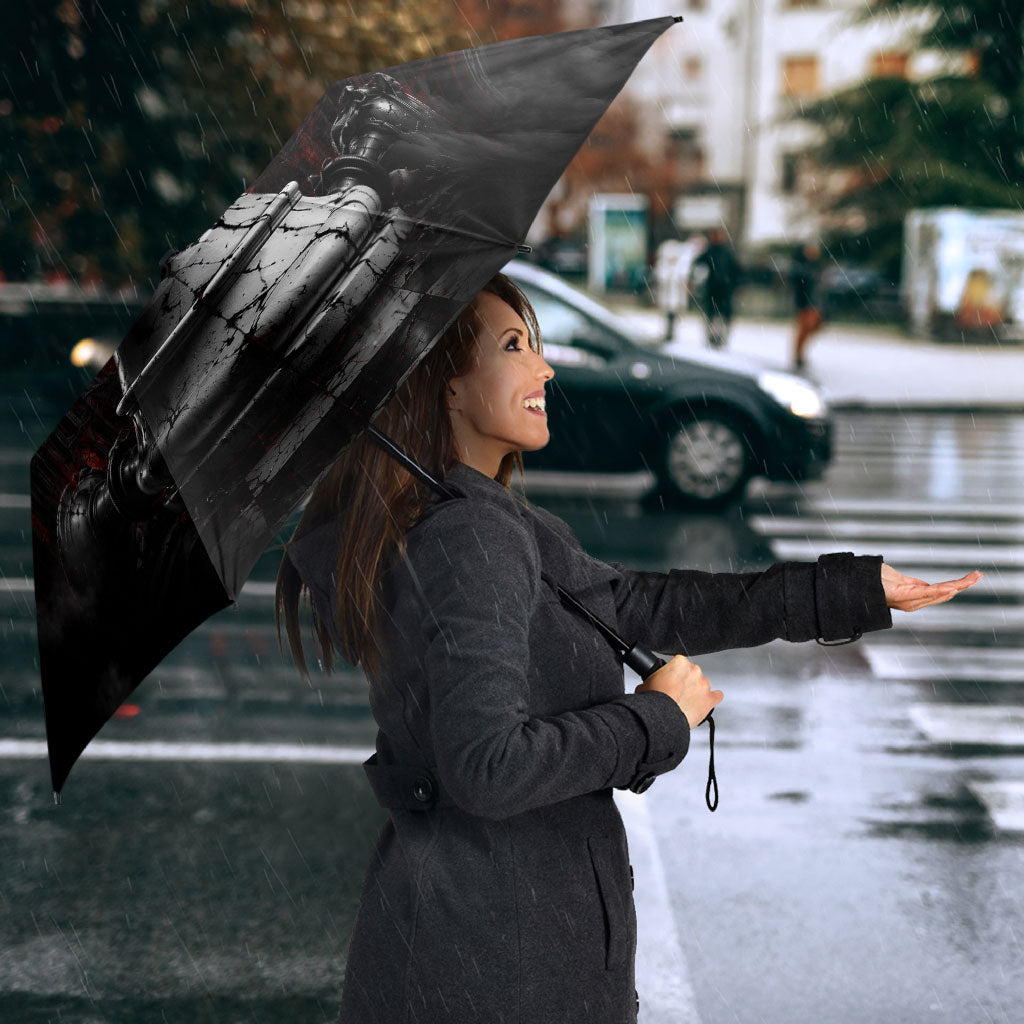 King Chess Piece Umbrella Dark Gothic Fantasy Board Game Art