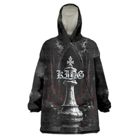 King Chess Piece Wearable Blanket Hoodie Dark Gothic Fantasy Board Game Art