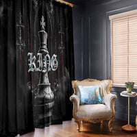 King Chess Piece Window Curtain Dark Gothic Fantasy Board Game Art