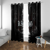 King Chess Piece Window Curtain Dark Gothic Fantasy Board Game Art