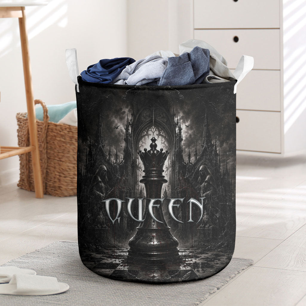 Chess Queen Laundry Basket Strategic Board Game Gothic Dark Fantasy