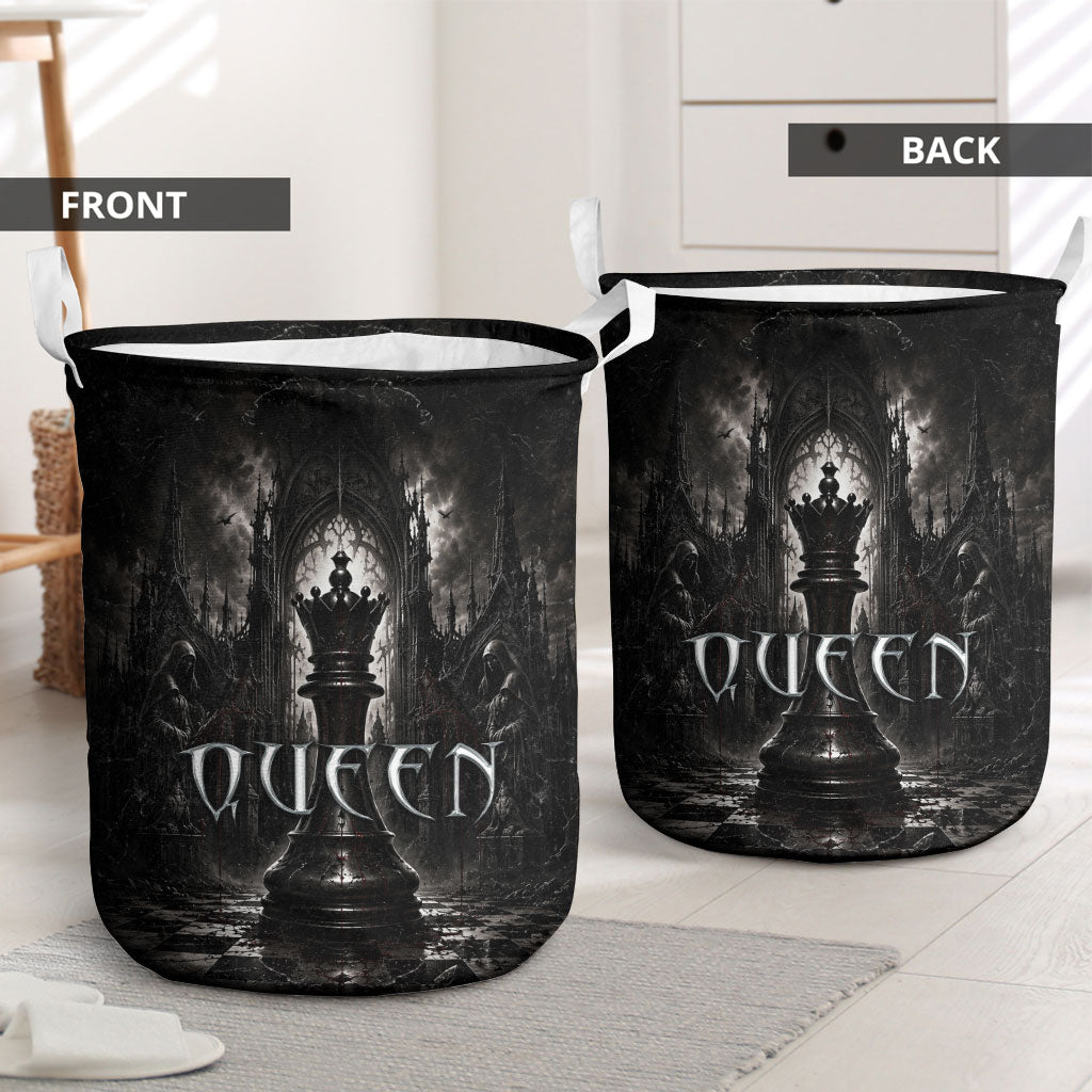 Chess Queen Laundry Basket Strategic Board Game Gothic Dark Fantasy