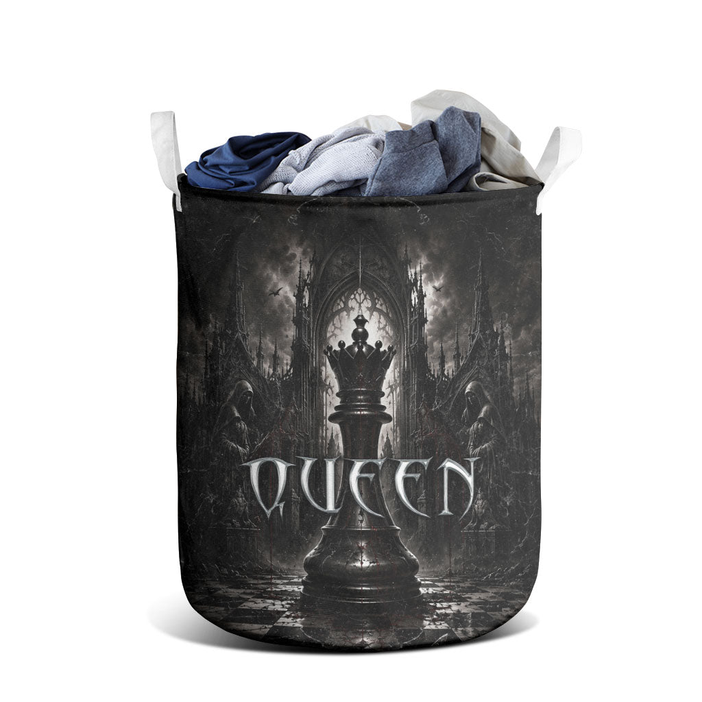 Chess Queen Laundry Basket Strategic Board Game Gothic Dark Fantasy