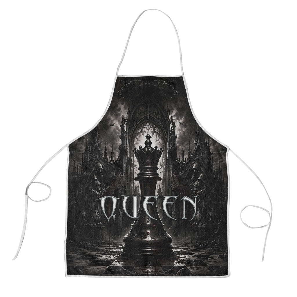 Chess Queen Apron Strategic Board Game Gothic Dark Fantasy