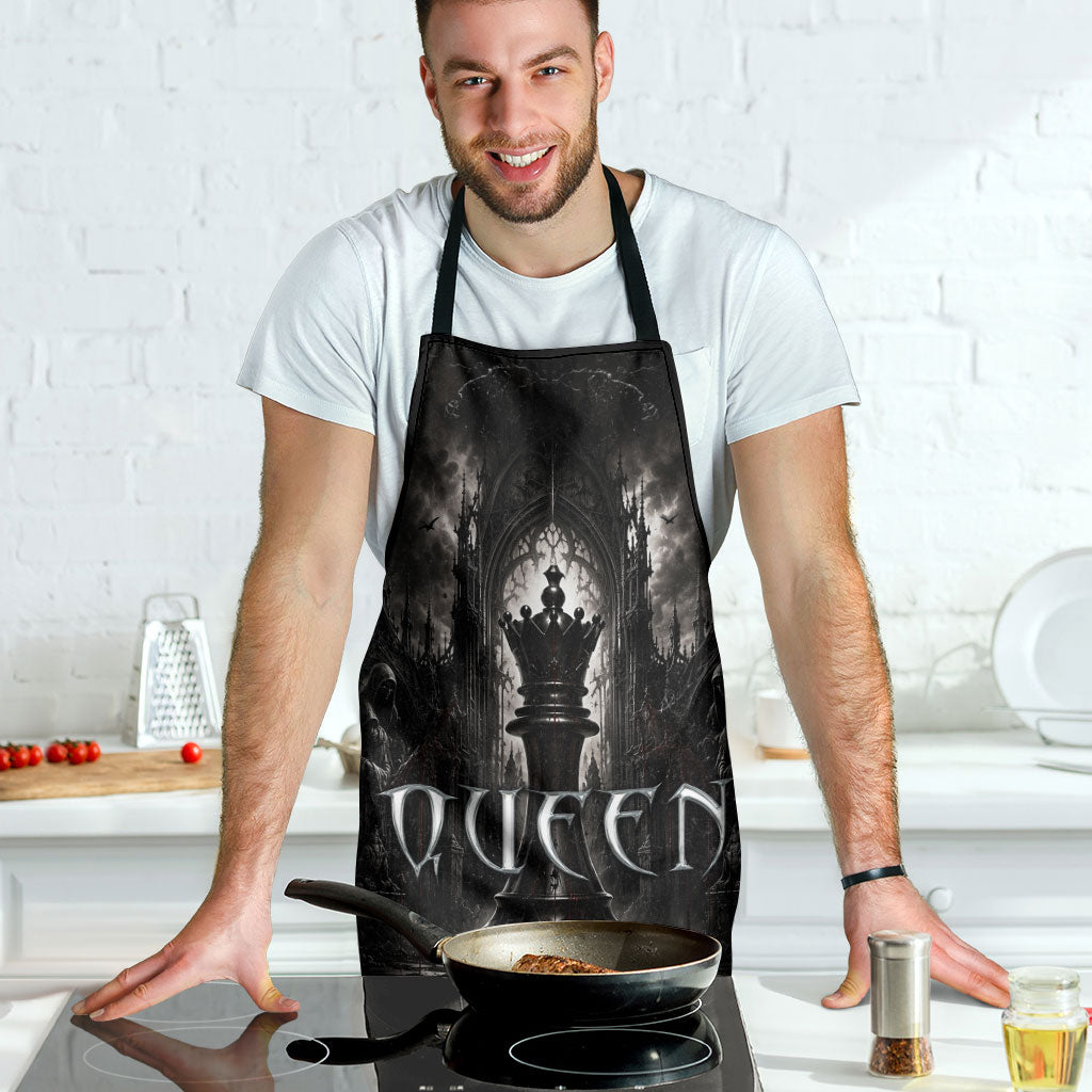 Chess Queen Apron Strategic Board Game Gothic Dark Fantasy