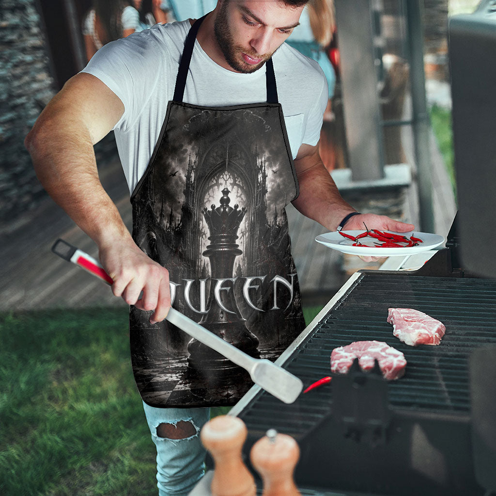 Chess Queen Apron Strategic Board Game Gothic Dark Fantasy