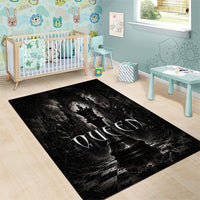 Chess Queen Area Rug Strategic Board Game Gothic Dark Fantasy