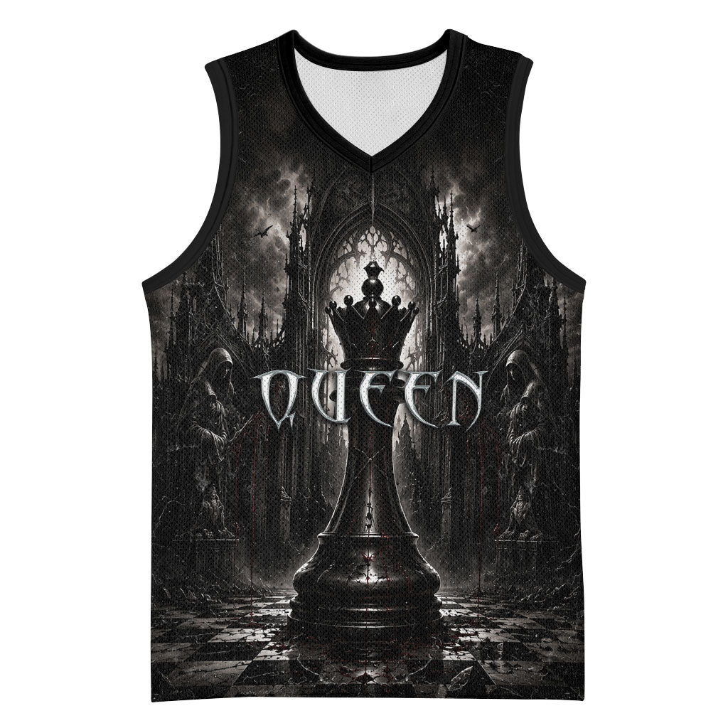Chess Queen Basketball Jersey Strategic Board Game Gothic Dark Fantasy