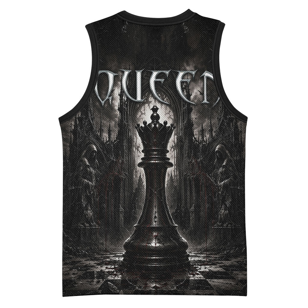 Chess Queen Basketball Jersey Strategic Board Game Gothic Dark Fantasy