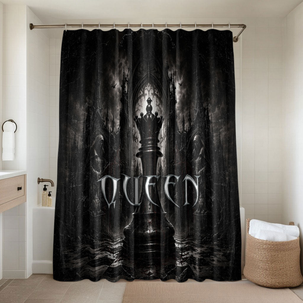 Chess Queen Bathroom Set Strategic Board Game Gothic Dark Fantasy