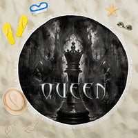 Chess Queen Beach Blanket Strategic Board Game Gothic Dark Fantasy
