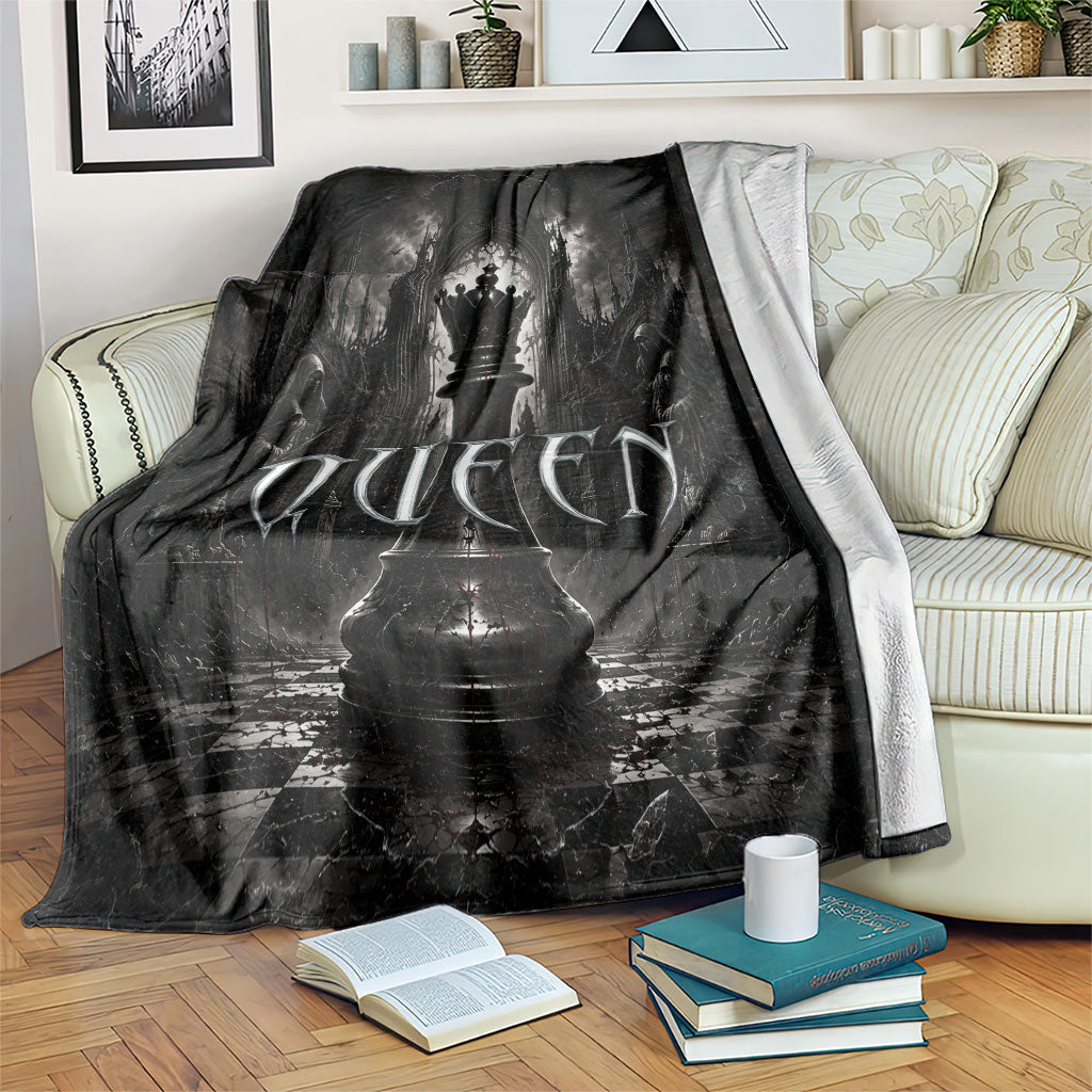 Chess Queen Blanket Strategic Board Game Gothic Dark Fantasy