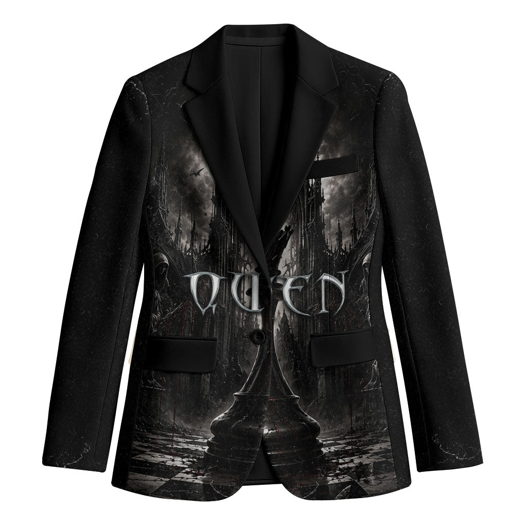 Chess Queen Blazer Strategic Board Game Gothic Dark Fantasy