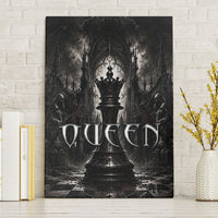 Chess Queen Canvas Wall Art Strategic Board Game Gothic Dark Fantasy