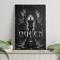 Chess Queen Canvas Wall Art Strategic Board Game Gothic Dark Fantasy