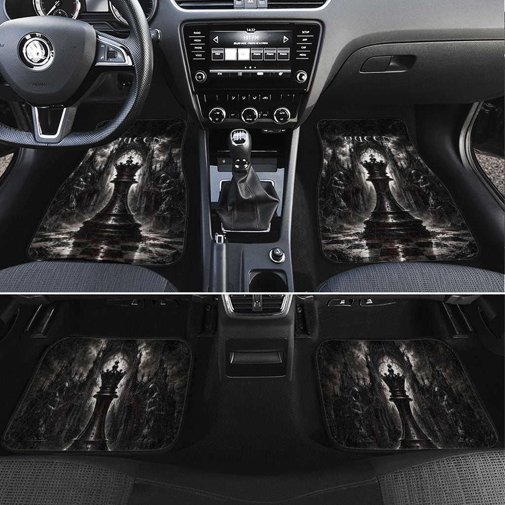 Chess Queen Car Mats Strategic Board Game Gothic Dark Fantasy