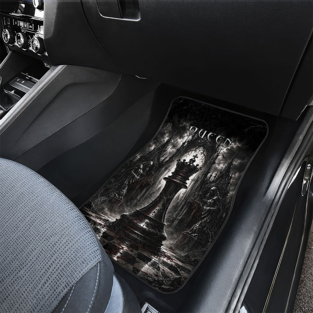 Chess Queen Car Mats Strategic Board Game Gothic Dark Fantasy