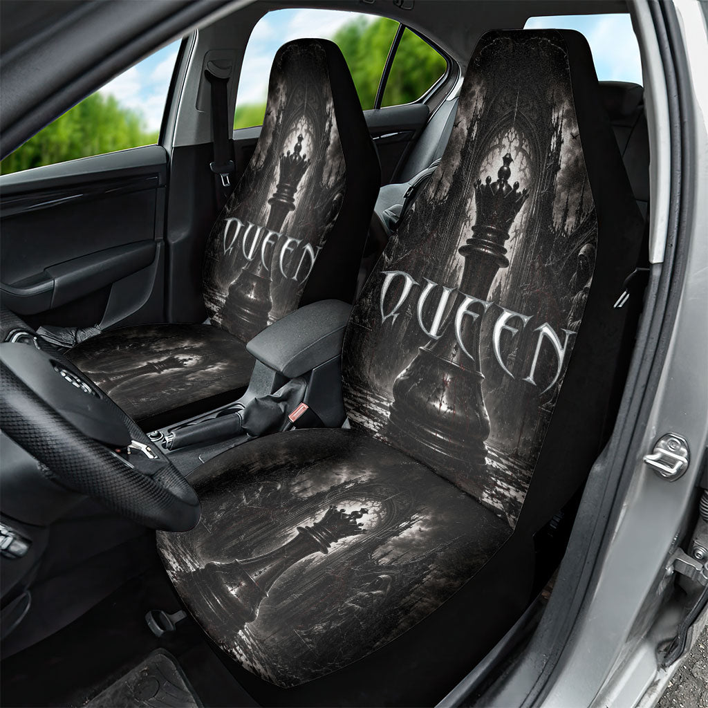 Chess Queen Car Seat Cover Strategic Board Game Gothic Dark Fantasy