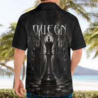 Chess Queen Hawaiian Shirt Strategic Board Game Gothic Dark Fantasy