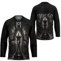 Chess Queen Hockey Jersey Strategic Board Game Gothic Dark Fantasy