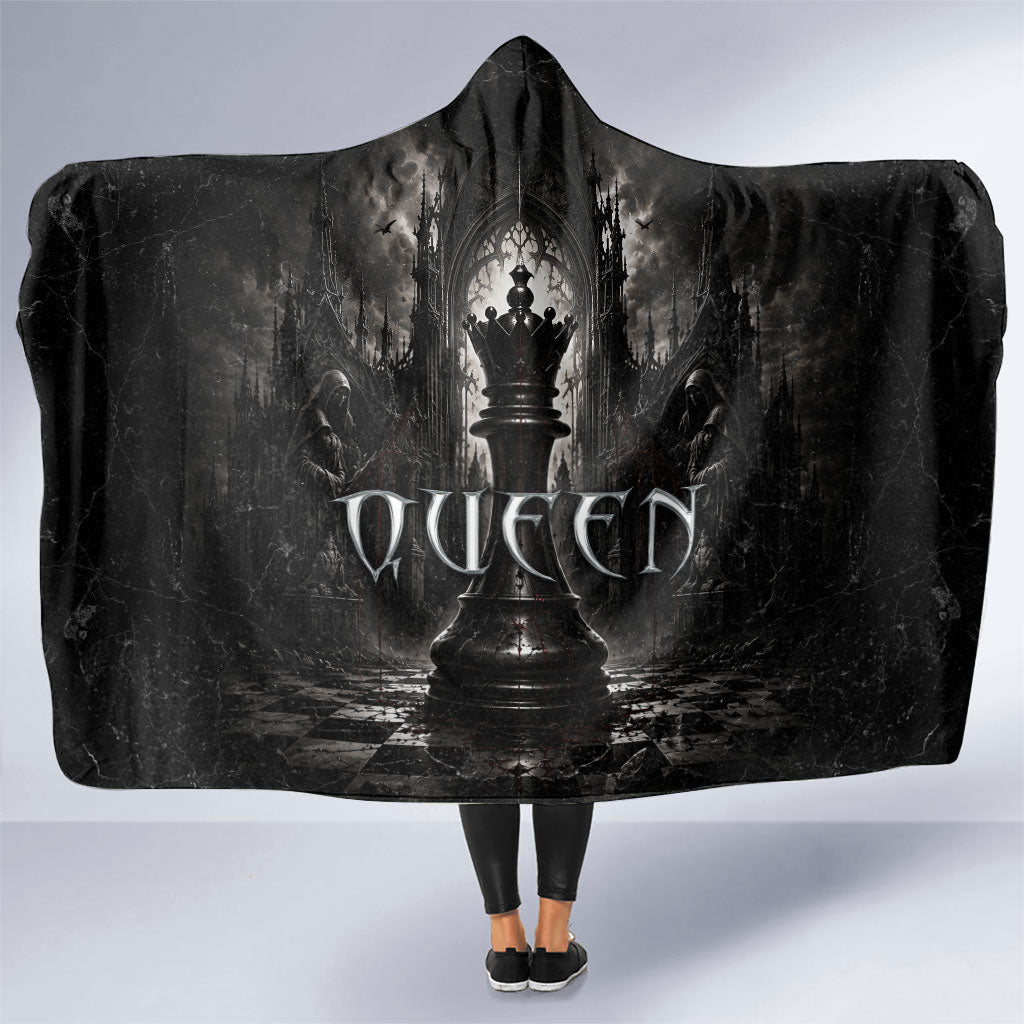 Chess Queen Hooded Blanket Strategic Board Game Gothic Dark Fantasy