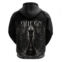 Chess Queen Hoodie Strategic Board Game Gothic Dark Fantasy