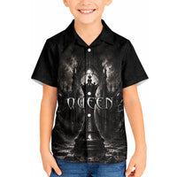 Chess Queen Kid Hawaiian Shirt Strategic Board Game Gothic Dark Fantasy